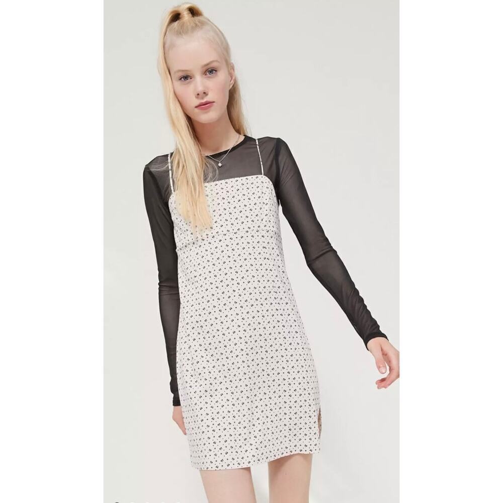 UO Urban Outfitters Janie Straight Neck Mini Dress Size 0​​​​​